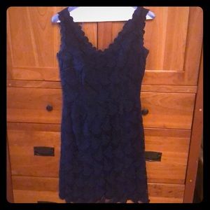 Lily Pulitzer navy lace dress with sailboat detail